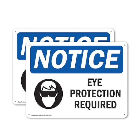 Signmission 12 in Height, 18 in Width, Plastic, Rectangle OS-2PACK-NS-P-1218-L-12337